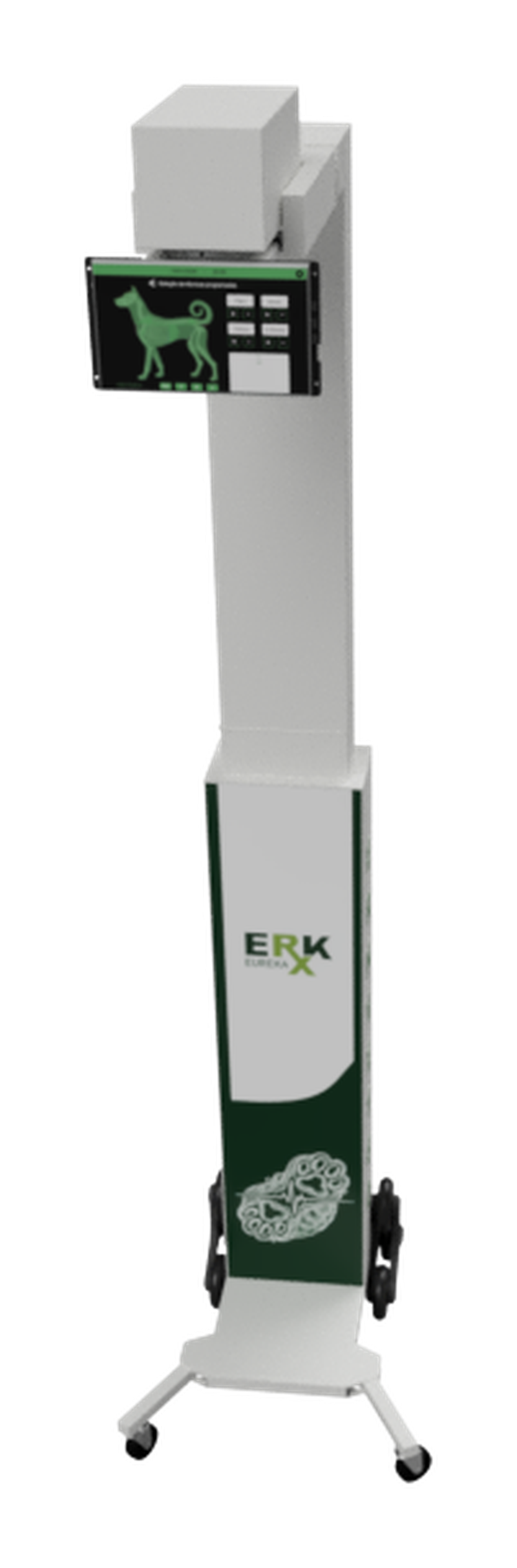 ERK VetGo — raio-X veterinário portátil sobre rodas